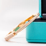 Tiffany & Co. Bangle in Yellow Gold with Full Pavé Diamonds
