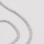 Tennis Necklace 20” White Gold