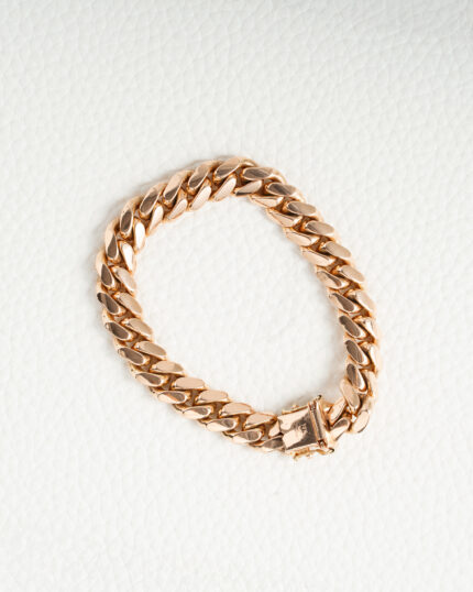 Cuban Bracelet 8” Rose Gold