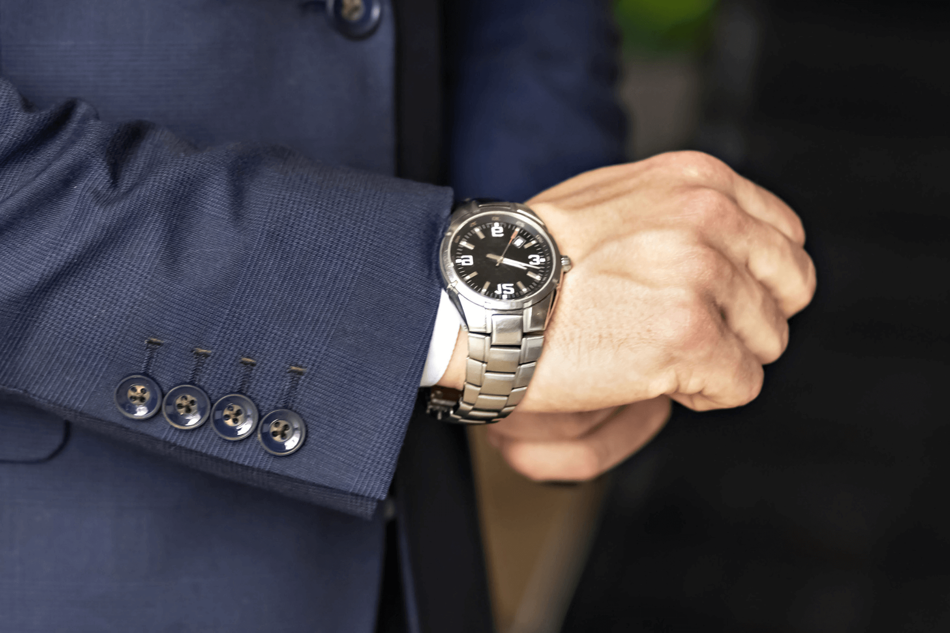 Man Wearing Luxury Titanium Watch In Dallas Texas