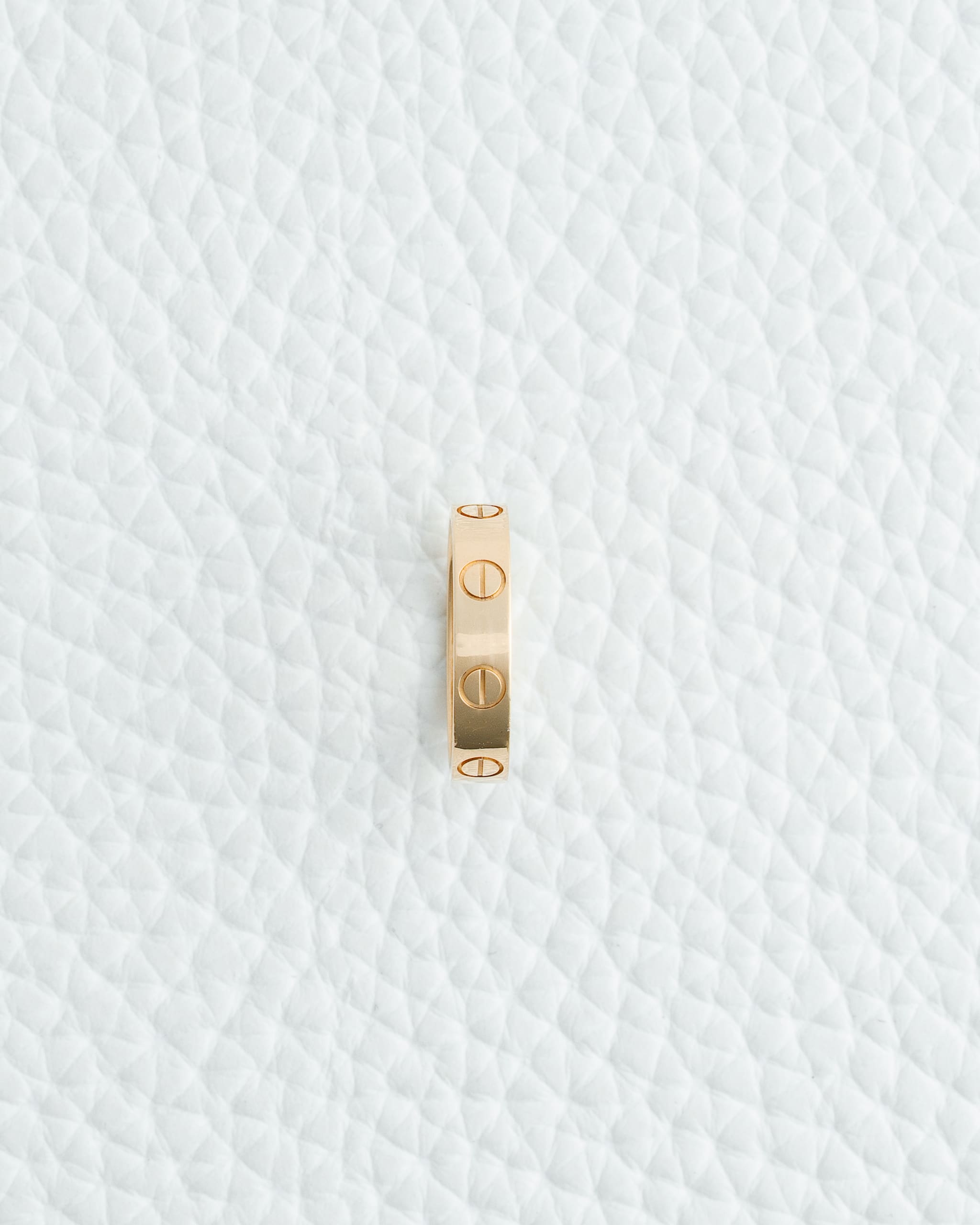 ring-2 Cartier Love Ring 18k Yellow Gold Size 4 with one Diamond - Image 1