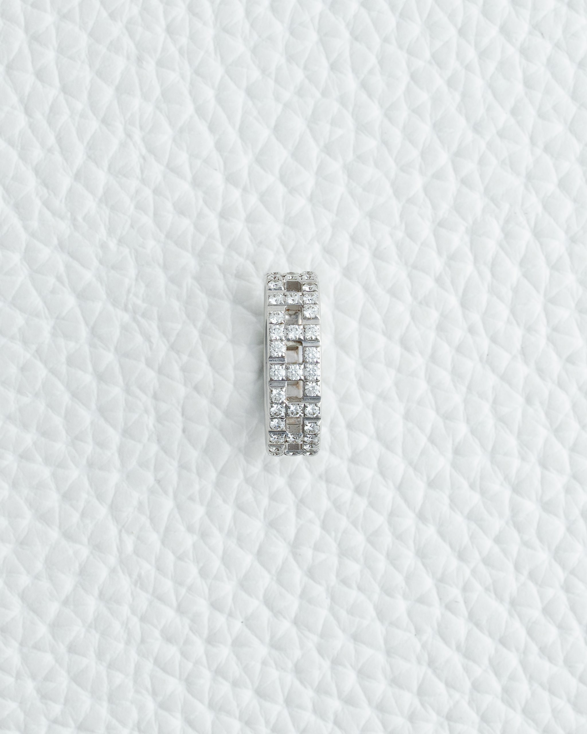 ring Tiffany True Wide Ring in 18k White Gold with 16.4mm 0.99k Pave Diamonds - Image 1